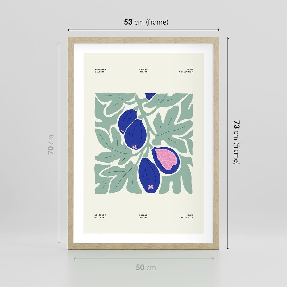 Plakat w ramie 50x70 - Symfonia Przestrzeni - figi, plakat - rama drewno