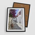 Plakat w ramie 50x70 - Perspektywiczna Uliczka: Miejski Labirynt - uliczka, perspektywa - rama czarna