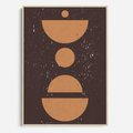 Obraz w ramie 50x70 - Impulsy Przestrzeni - mid century styl, nowoczesna grafika - rama drewno