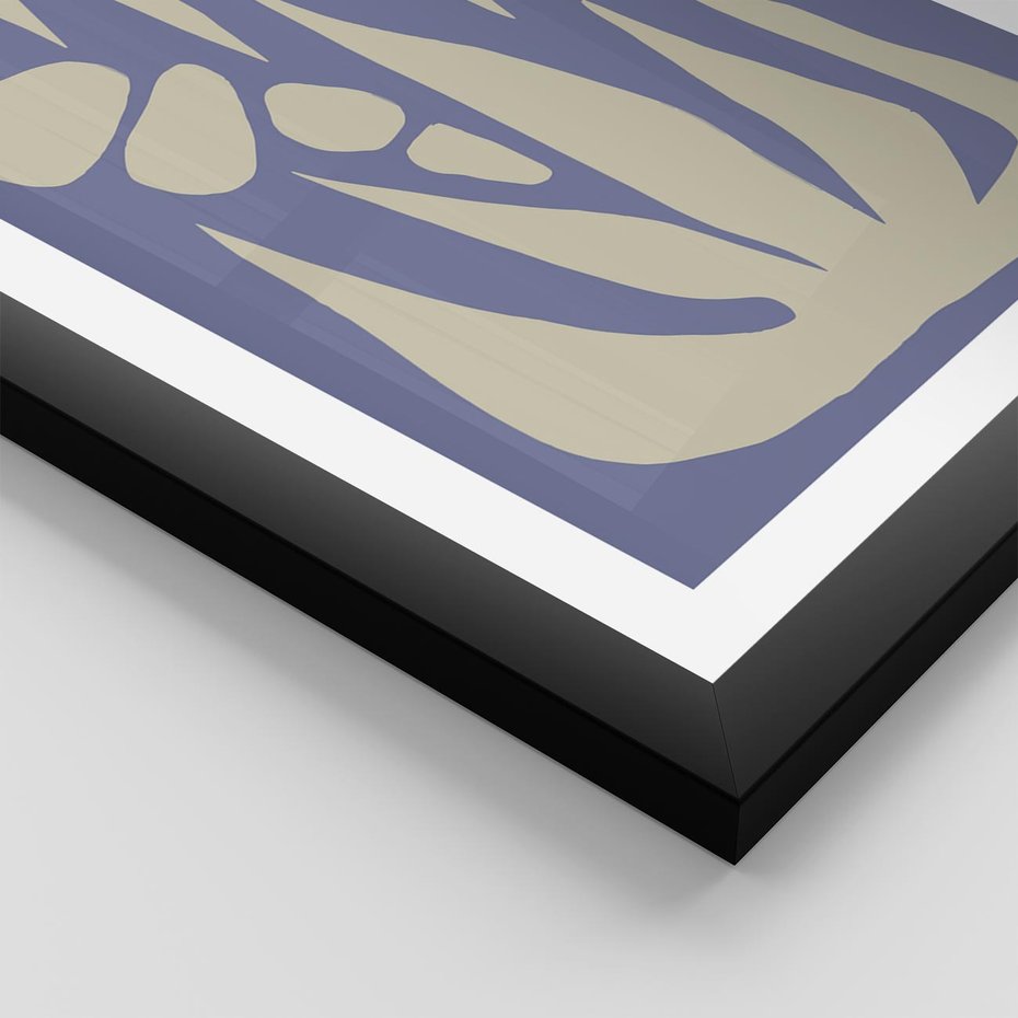 Plakat w ramie 50x70 - Kształty Niewidzialnych Granic - abstrakcyjna sztuka, skandynawski styl - rama czarna