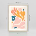 Plakat w ramie 50x70 - Granice Inspiracji - abstrakcyjne dziwne formy, nowoczesny plakat - rama drewno