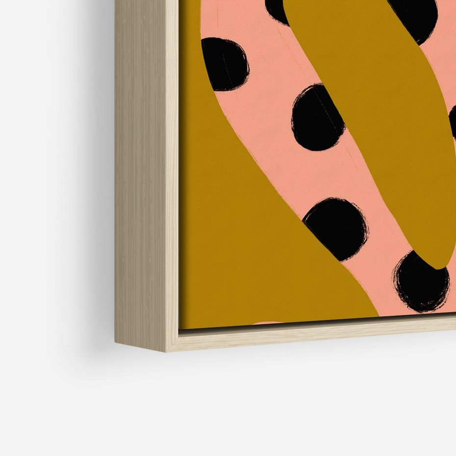 Obraz w ramie 80x80 - Rozkwitająca Wolność Boho - abstrakcyjne boho kształty, dziwne - rama drewno