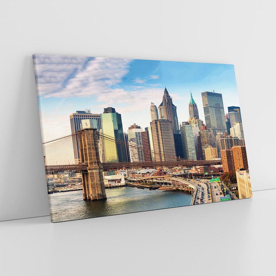 Obraz na płótnie 120x80 - Manhattan o zmroku - Nowy Jork, Manhattan