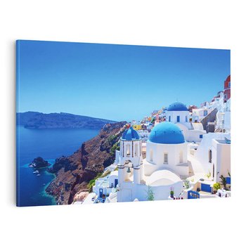 Obraz na płótnie 70x50 - Magia Santorini: Morze i widok na Grecję - Santorini, Grecja