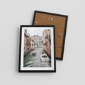 Plakat w ramie 30x40 - Wenecja na Twojej Ścianie - wenecja, kanały - rama czarna