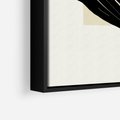 Obraz w ramie 70x100 - Harmonia liści - minimalistyczny obraz, szkic - rama czarna