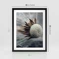 Plakat w ramie 40x50 - Makro Dmuchawiec - dmuchawiec, zbliżenie - rama czarna