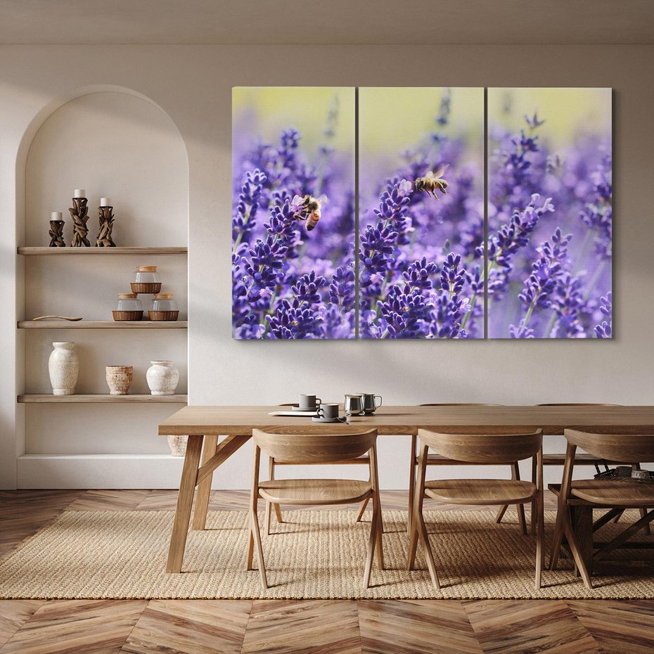 Obraz na płótnie 120x80 - Magia lawendy delikatne kwiaty - lawenda, kwiat