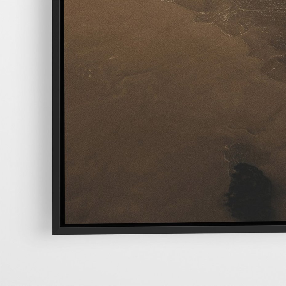 Obraz w ramie 50x70 - Spokój nad plażą - plaża, morze - rama czarna