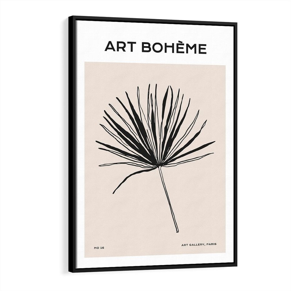 Obraz w ramie 70x100 - Rozkwitające Boho Kształty - boho sztuka, plakat - rama czarna