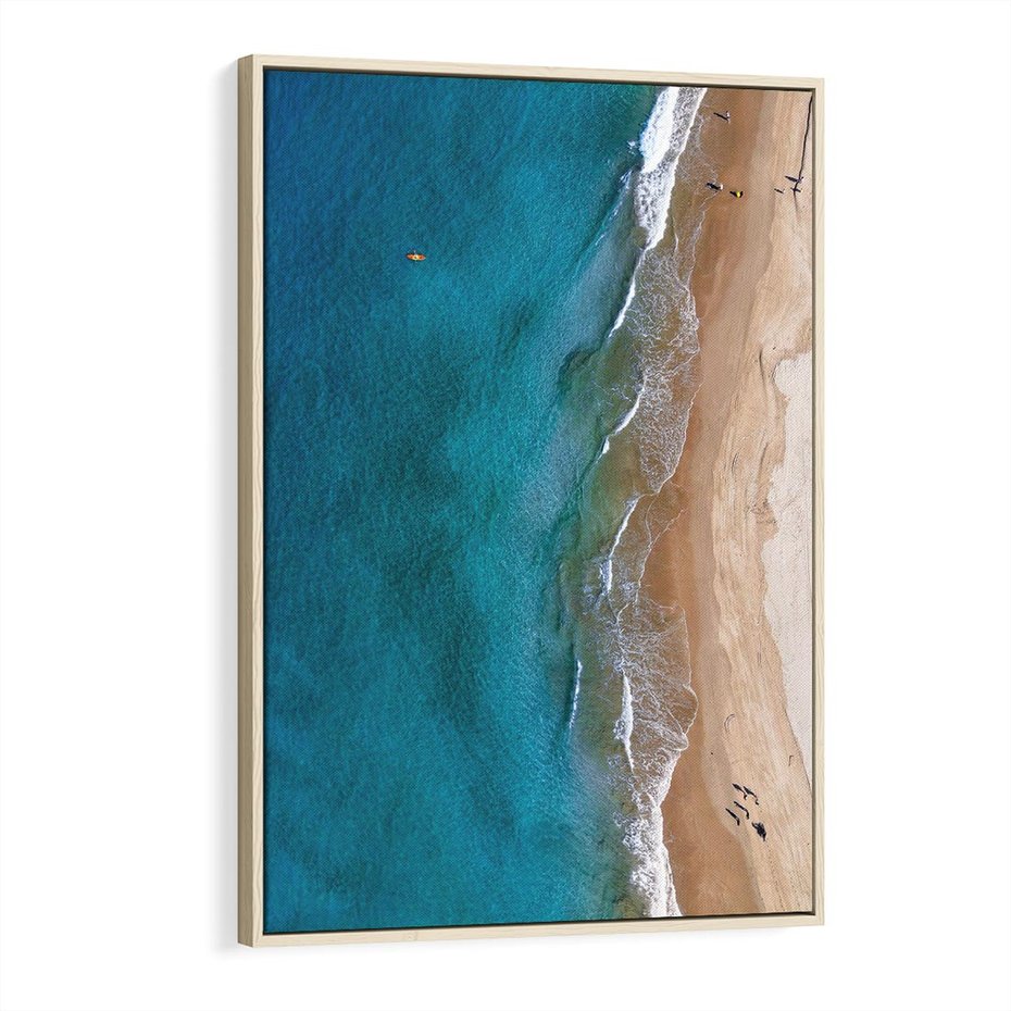 Obraz w ramie 80x120 - Spokój nad morzem - morze, plaża - rama drewno