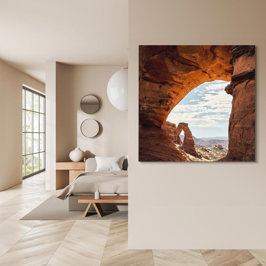 Obraz na płótnie 30x30 - Magia pustynnego kanionu - pustynia, kanion