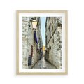 Plakat w ramie 40x50 - Urok Włoskiej Uliczki - włoska, uliczka - rama drewno