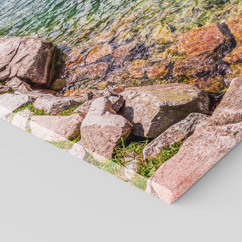 Obraz na płótnie 80x120 - Majestat gór - góry, jezioro