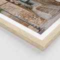 Plakat w ramie 30x40 - Klimatyczna Uliczka w Grecji - uliczka, Grecja - rama drewno