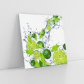 Obraz na płótnie 60x60 - Cytrusowa Świeżość - limonki, cytryny