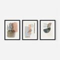 Zestaw obrazy w ramie 50x70 galeria - Nowoczesne, abstrakcja, plakat - rama czarna