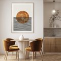 Plakat w ramie 50x70 - Okrąg Mocy - boho obraz, geometria - rama drewno