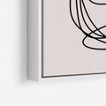 Obraz w ramie 80x120 - Strukturalne Kontrasty - abstrakcyjne szkicowane linie, minimalizm - rama biała