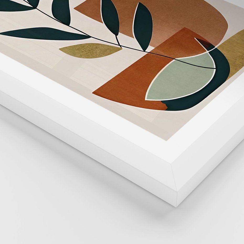 Plakat w ramie 40x50 - Boho Taniec Stylu - boho obraz, abstrakcja - rama biała