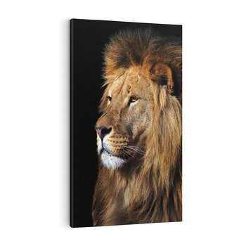 Obraz na płótnie 50x70 - Władca Dzikiej Przyrody - lew, król