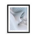 Plakat w ramie 40x50 - Abstrakcyjne Przestrzenie - geometria, 3D - rama czarna