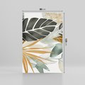 Obraz na płótnie 80x120 - Współbrzmienie wewnętrznego ja - kompozycja z tropikalnych liści, stonowane kolory