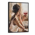 Obraz w ramie 50x70 - Wibracje - portret, kobieta - rama czarna