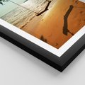 Plakat w ramie 40x50 - Tropikalna plaża i huśtawka - plaża, tropiki - rama czarna