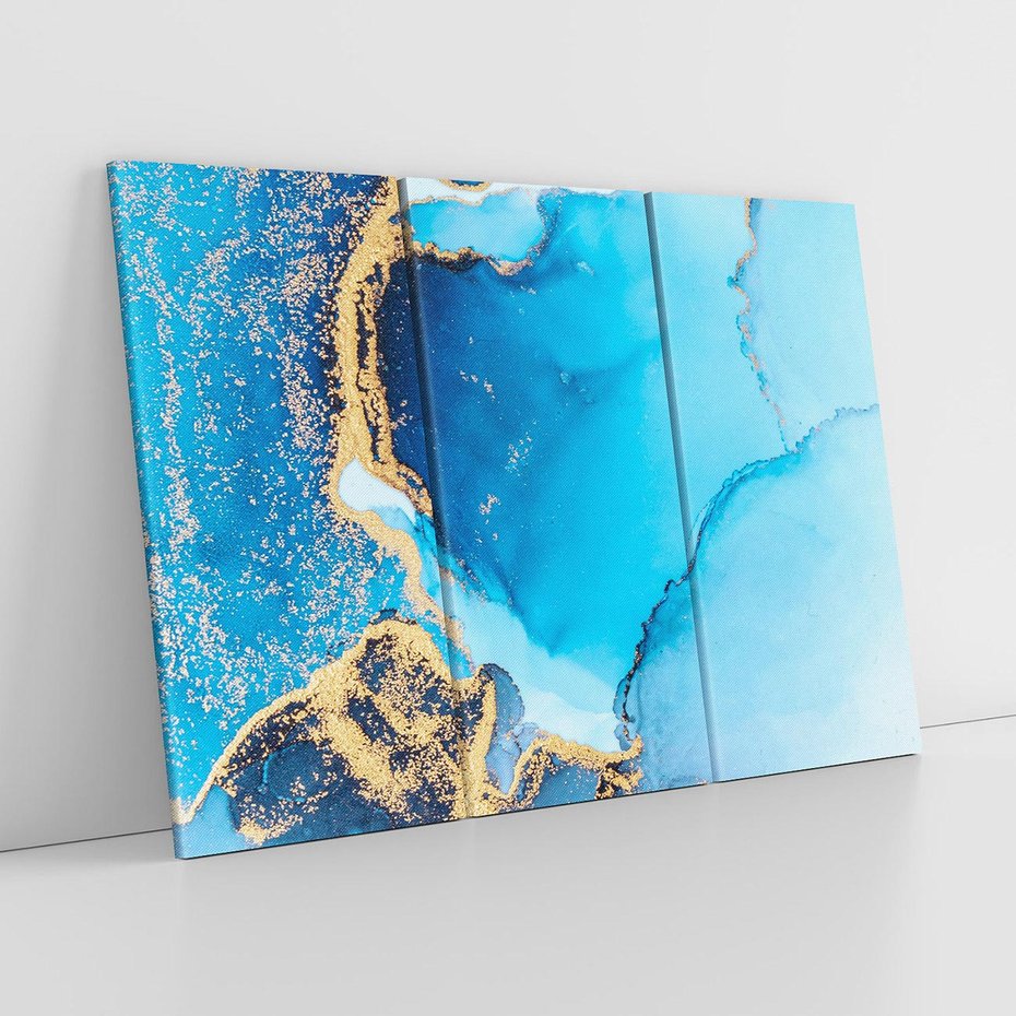 Obraz na płótnie 120x80 - Elegancja i Wyrafinowanie - marmur, złoto