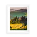 Plakat w ramie 40x50 - Pejzaż w perspektywie - pejzaż, perspektywa - rama biała