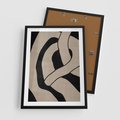 Plakat w ramie 50x70 - Obce Wariacje - abstrakcyjne linie, mroczny plakat - rama czarna