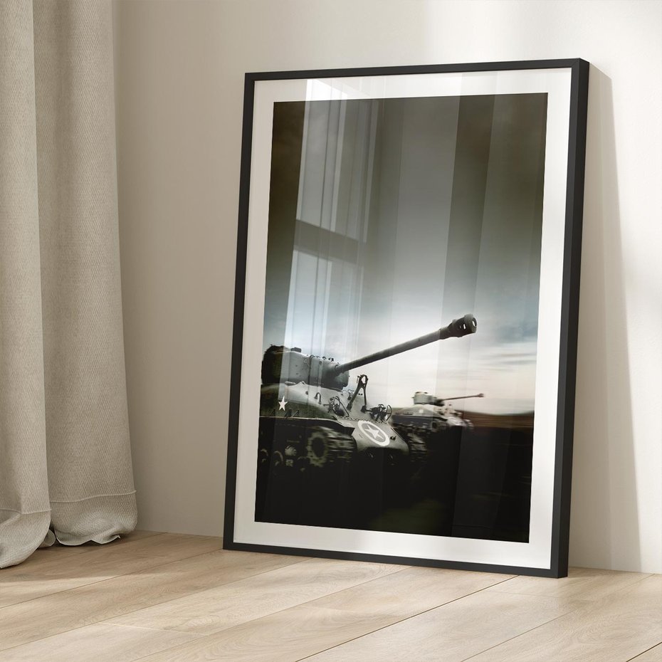 Plakat bez ramy 30x40 - Siła i determinacja: czołgi wojenne - czołgi, wojna