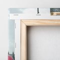 Obraz na płótnie 30x30 - Uliczka z charakterystyczną budką w Londynie - Londyn, budka