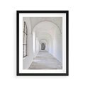 Plakat w ramie 40x50 - Architektoniczne Przejście - architektura, korytarz - rama czarna