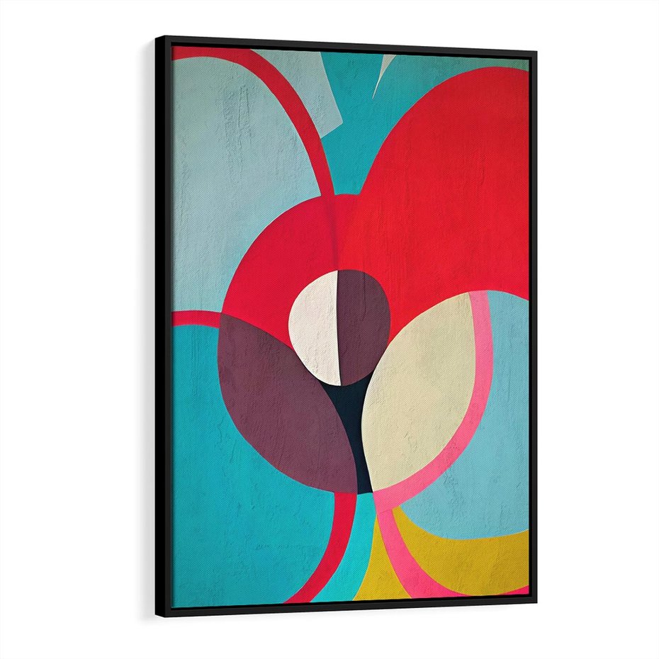Obraz w ramie 50x70 - Kolorowe Odsłony Inspiracji - abstrakcyjny obraz, olejny - rama czarna