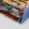 Obraz na płótnie 80x80 - Kwiecista uliczka - uliczka, miasto