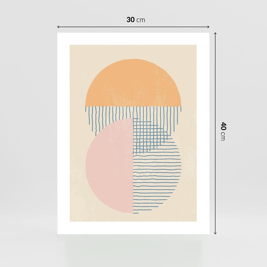 Plakat bez ramy 30x40 - Migotliwe Wzory - geometryczne kształty, koła