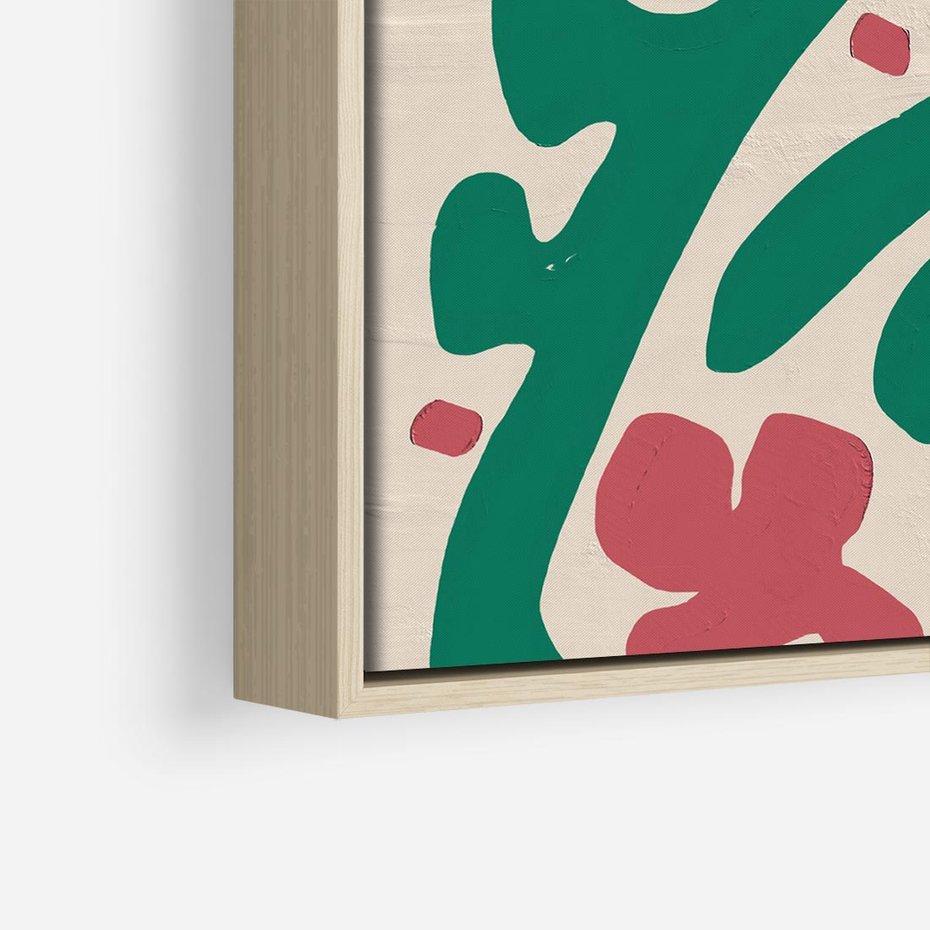 Obraz w ramie 50x50 - Boho Widoki - abstrakcyjny obraz, plakat - rama drewno