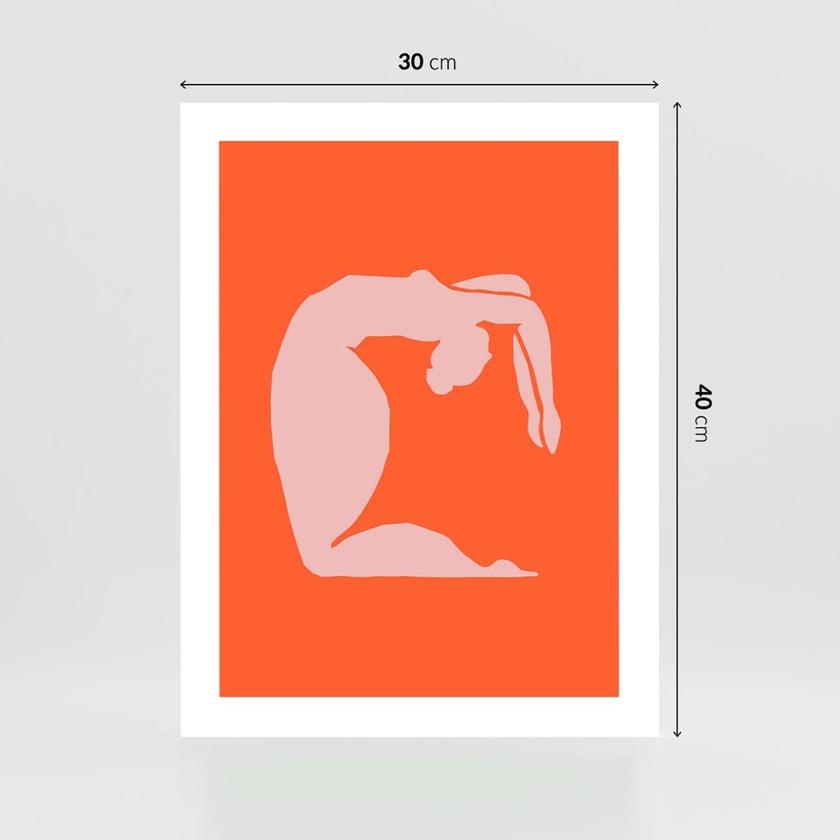 Plakat bez ramy 30x40 - Antyczna Godzina - abstrakcja, kobieca sylwetka