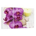 Obraz na płótnie 120x80 - Relaksujące spa w otoczeniu orchidei - spa, świece