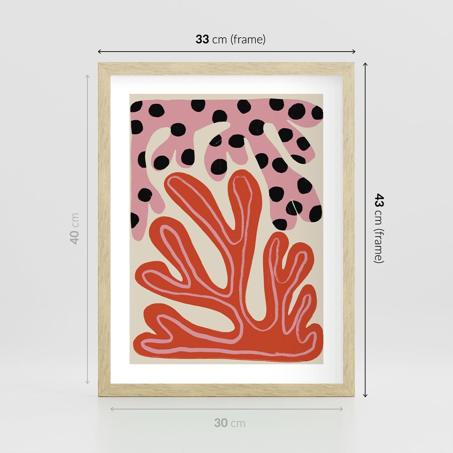 Plakat w ramie 30x40 - Księga Pastelowych Impulsów - abstrakcyjny obraz, plakat - rama drewno