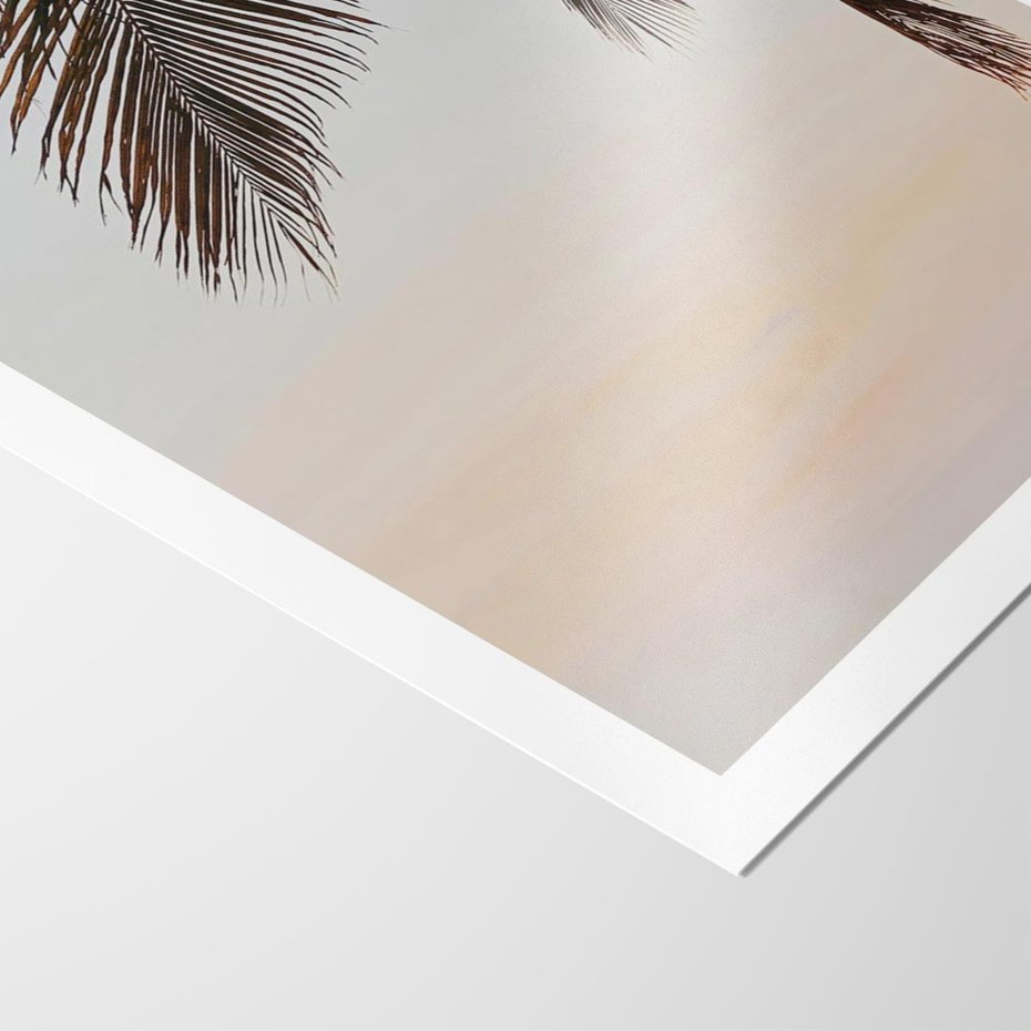 Plakat bez ramy 30x40 - Tropikalna Harmonia - palmy na tle nieba