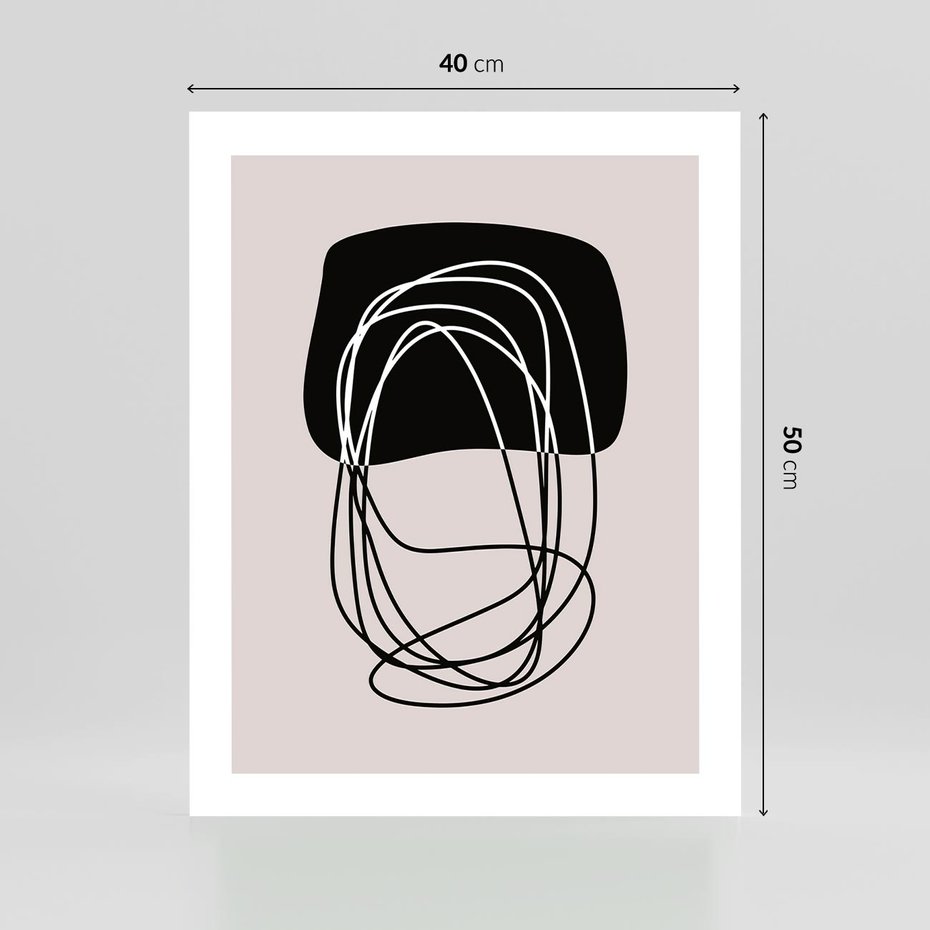 Plakat bez ramy 40x50 - Strukturalne Kontrasty - abstrakcyjne szkicowane linie, minimalizm