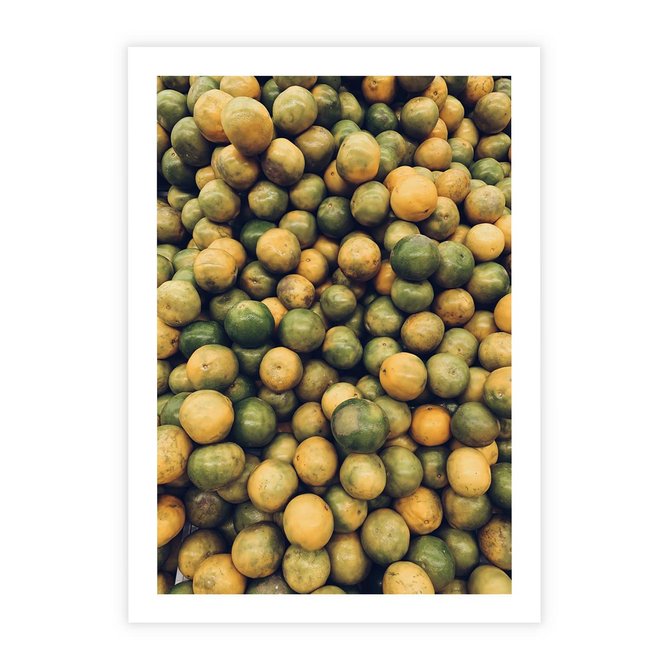 Plakat bez ramy 21x30 - Świeżość Cytrusów - cytryny, limonki