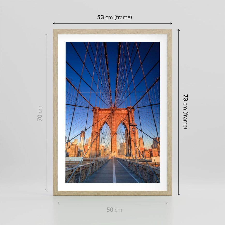 Plakat w ramie 50x70 - Most architektoniczne arcydzieło - most, architektura - rama drewno