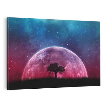 Obraz na płótnie 120x80 - Tajemnicza obecność kosmosu - księżyc, kosmos