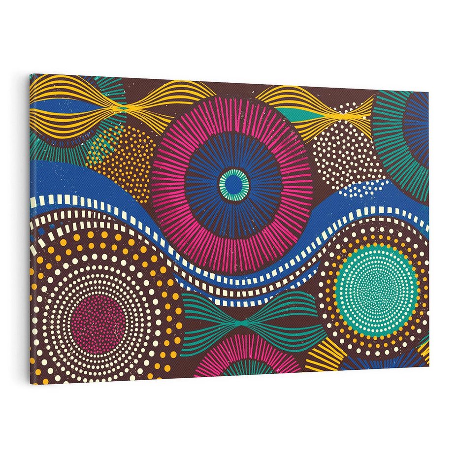 Obraz na płótnie 120x80 - Energia Wzorców - enticzne wzory, kształty