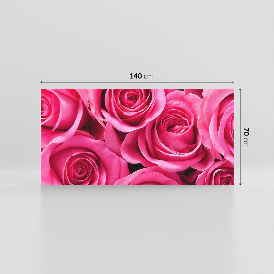 Obraz na płótnie 140x70 - Romantyczne róże w pełnym rozkwicie - róże, kwiaty
