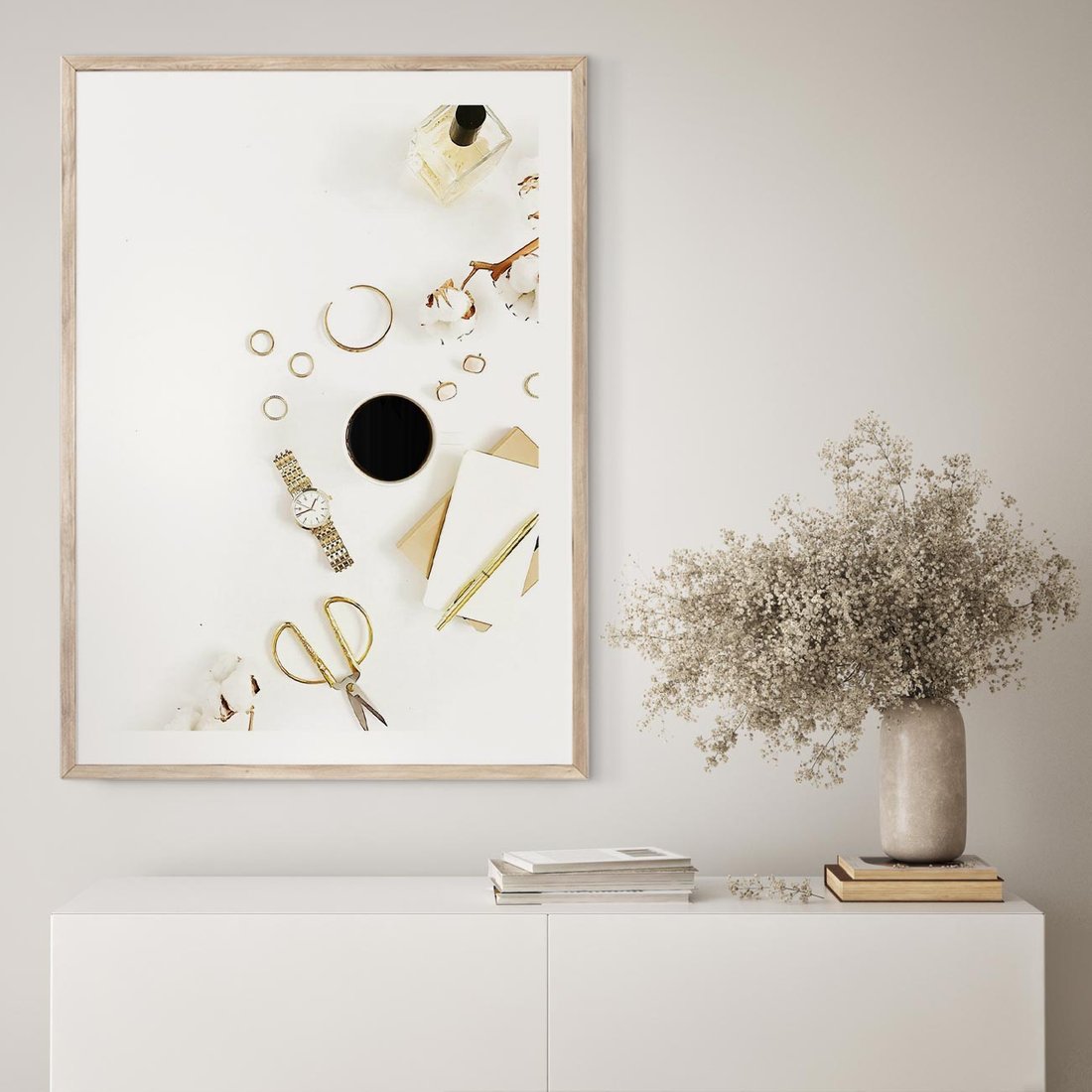 Plakat w ramie 30x40 - Luksusowy Lifestyle - kompozycja lifestyle, fotografia - rama drewno